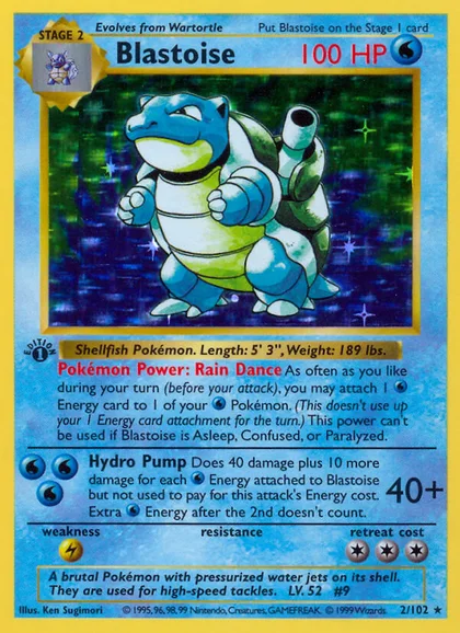 Blastoise Pokémon card preview