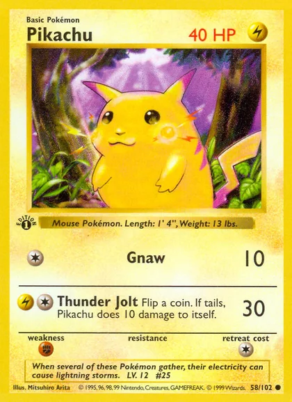 Pikachu Pokémon card preview
